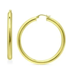 Deals ❤️ Giani Bernini Polished Hoop Earrings, Created For Macy's Gold Over Silver ⌛