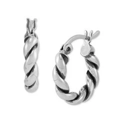 New ⭐ Giani Bernini Oxidized Twist Tube Small Hoop Earrings In Sterling Silver, 15mm , Created For Macy's ⌛ -Giani Bernini Shop unnamed file 2403
