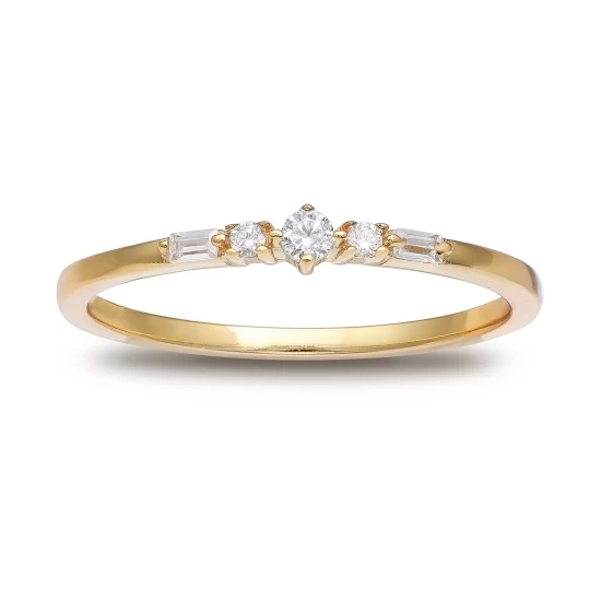 Promo ✨ Giani Bernini Cubic Zirconia Baguette Band In 18k Gold-Plated Sterling Silver, Created For Macy's Gold Over Silver ✔️ 4 Promo ✨ Giani Bernini Cubic Zirconia Baguette Band In 18k Gold-Plated Sterling Silver, Created For Macy's Gold Over Silver ✔️ - Image 4
