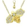 Deals 🌟 Giani Bernini Cubic Zirconia Bee Pendant Necklace In 18k Gold-Plated Sterling Silver, 16 + 2 Extender, Created For Macy's Gold Over Silver ⌛
