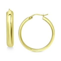 Brand new 🤩 Giani Bernini Medium Polished Hoop Earrings In 18K Gold-Plated Sterling Silver, 1-3/8, Created For Macy's Gold Over Silver 🎉