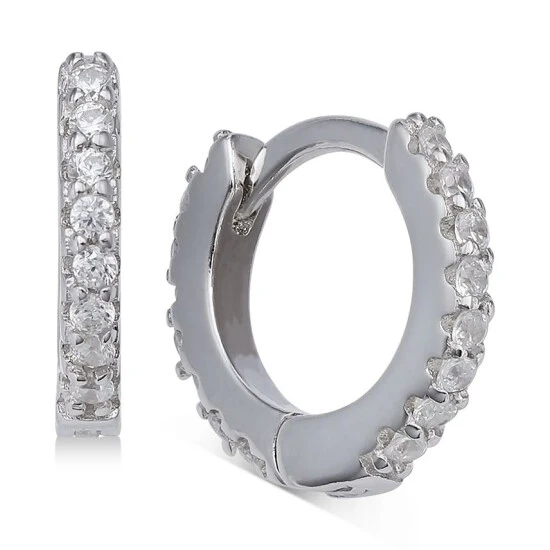 Coupon ๐ Giani Bernini Extra-Small Cubic Zirconia Huggie Hoop Earrings In Sterling Silver, 0.4, Created For Macy's ๐งจ 1 Coupon ๐ Giani Bernini Extra-Small Cubic Zirconia Huggie Hoop Earrings In Sterling Silver, 0.4, Created For Macy's ๐งจ