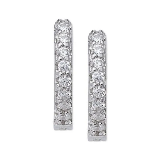 Coupon ๐ Giani Bernini Extra-Small Cubic Zirconia Huggie Hoop Earrings In Sterling Silver, 0.4, Created For Macy's ๐งจ 3 Coupon ๐ Giani Bernini Extra-Small Cubic Zirconia Huggie Hoop Earrings In Sterling Silver, 0.4, Created For Macy's ๐งจ - Image 3