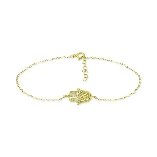 Buy ⌛ Giani Bernini Cubic Zirconia Hamsa Hand Ankle Bracelet, Created For Macy's Sterling Silver 😀 1 Buy ⌛ Giani Bernini Cubic Zirconia Hamsa Hand Ankle Bracelet, Created For Macy's Sterling Silver 😀