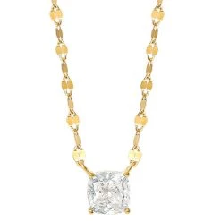 Cheap π Giani Bernini Cubic Zirconia Cushion Solitaire 18 Pendant Necklace In 18k Gold-Plated Sterling Silver, Created For Macy's π