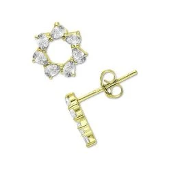 Cheapest 🥰 Giani Bernini Cubic Zirconia Pear Circle Stud Earrings, Created For Macy's Gold Over Silver ✨ -Giani Bernini Shop unnamed file 2477