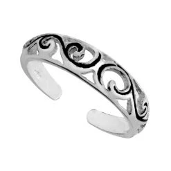 Best Pirce 🧨 Giani Bernini Sterling Silver Filigree Adjustable Toe Ring ⌛