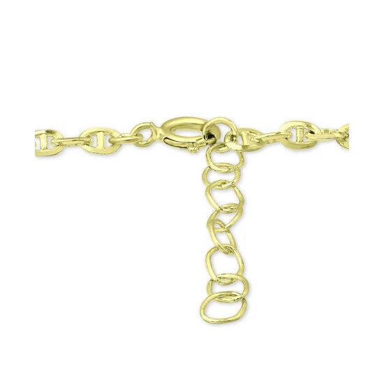 Hot Sale 😀 Giani Bernini Mariner Link Ankle Bracelet In Sterling Silver And 18k Gold Over Silver, Created For Macy's 😉 4 Hot Sale 😀 Giani Bernini Mariner Link Ankle Bracelet In Sterling Silver And 18k Gold Over Silver, Created For Macy's 😉 - Image 4
