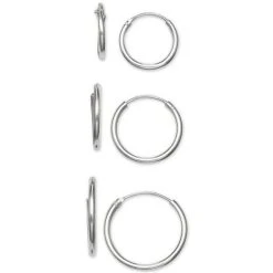 Buy π₯° Giani Bernini 3-Pc. Set Small Endless Hoop Earrings In Sterling Silver, Created For Macy's π
