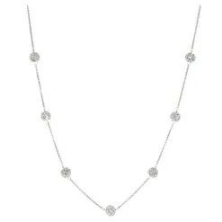 Outlet ⭐ Giani Bernini Crystal Ball 18 Statement Necklace In Sterling Silver, Created For Macy's ✔️