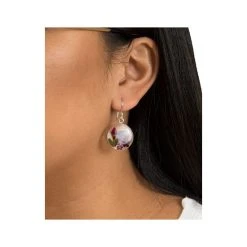 New ❤️ Giani Bernini Medium Round Dried Flower Earrings In Sterling Silver. Available In Multi, Blue Or Purple ✨ -Giani Bernini Shop unnamed file 2529