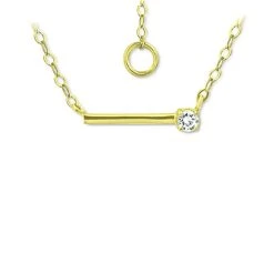 Deals π₯° Giani Bernini Cubic Zirconia Solitaire Bar Pendant Necklace, 16 + 2 Extender, Created For Macy's Gold β¨