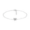 Deals ⭐ Giani Bernini Cubic Zirconia Butterfly Ankle Bracelet In Sterling Silver, Created For Macys 🎉