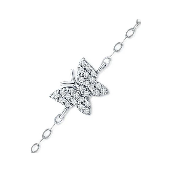 Deals ⭐ Giani Bernini Cubic Zirconia Butterfly Ankle Bracelet In Sterling Silver, Created For Macys 🎉 3 Deals ⭐ Giani Bernini Cubic Zirconia Butterfly Ankle Bracelet In Sterling Silver, Created For Macys 🎉 - Image 3