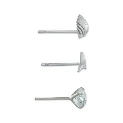 Outlet ✔️ Giani Bernini 3-Pc. Set Cubic Zirconia & Ocean-Themed Stud Earrings In Sterling Silver, Created For Macy's ⭐ -Giani Bernini Shop unnamed file 2545