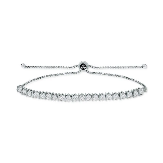 Discount ๐ Giani Bernini Cubic Zirconia Bolo Bracelet, Created For Macy's White โ 1 Discount ๐ Giani Bernini Cubic Zirconia Bolo Bracelet, Created For Macy's White โ