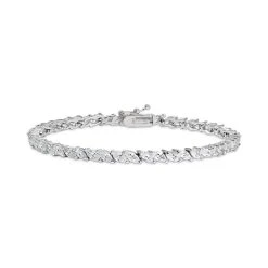 Outlet ❤️ Giani Bernini Cubic Zirconia Marquise Tennis Bracelet In Sterling Silver, Created For Macy's 🧨