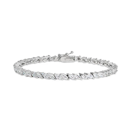 Outlet ❤️ Giani Bernini Cubic Zirconia Marquise Tennis Bracelet In Sterling Silver, Created For Macy's 🧨 1 Outlet ❤️ Giani Bernini Cubic Zirconia Marquise Tennis Bracelet In Sterling Silver, Created For Macy's 🧨