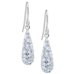 Top 10 ❤️ Giani Bernini Pave Crystal Teardrop Earrings In Sterling Silver. Available In Clear, Black, Blue, Multi, Purple Or Red 😉