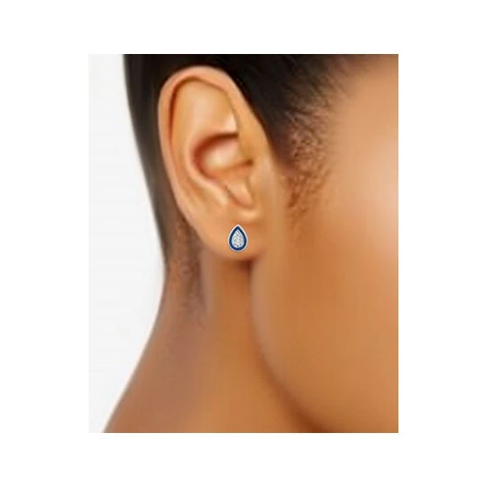 Best Pirce ✔️ Giani Bernini Cubic Zirconia & Enamel Teardrop Stud Earrings In Sterling Silver, Created For Macy's 🥰 2 Best Pirce ✔️ Giani Bernini Cubic Zirconia & Enamel Teardrop Stud Earrings In Sterling Silver, Created For Macy's 🥰 - Image 2