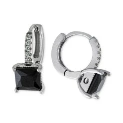 New 🤩 Giani Bernini Cubic Zirconia Huggie Hoop Earrings In Sterling Silver, 0.5, Created For Macy's 🧨