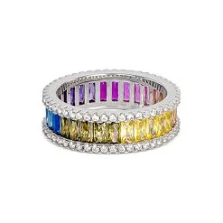 Best deal 🔔 Giani Bernini Multicolor Cubic Zirconia Baguette Ring In Sterling Silver, Created For Macy's ✔️ -Giani Bernini Shop unnamed file 2587
