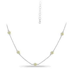 Deals 😀 Giani Bernini Cubic Zirconia Mini-Cluster Statement Necklace, 16 + 2 Extender, Created For Macy's Gold Over Silver 🌟 -Giani Bernini Shop unnamed file 261