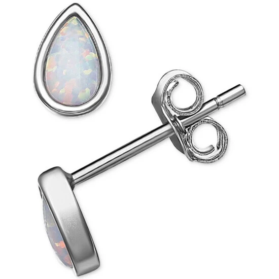 Discount ๐ Giani Bernini Lab-Created Opal Stud Earrings In Sterling Silver, Created For Macy's โ 1 Discount ๐ Giani Bernini Lab-Created Opal Stud Earrings In Sterling Silver, Created For Macy's โ