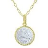 Deals ⭐ Giani Bernini Two-Tone Coin Pendant Necklace In Sterling Silver & 18k Gold-Plate, 16 + 2 Extender, Created For Macy's Gold Over Silver ❤️