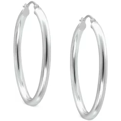 Flash Sale 👍 Giani Bernini Polished Oval Medium Hoop Earrings, 25mm, Created For Macy's Gold Over Silver 💯 -Giani Bernini Shop unnamed file 264