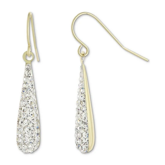 Outlet 💯 Giani Bernini Crystal Teardrop Drop Earrings In 18k Gold-Plated Sterling Silver, Created For Macy's ✔️ 1 Outlet 💯 Giani Bernini Crystal Teardrop Drop Earrings In 18k Gold-Plated Sterling Silver, Created For Macy's ✔️