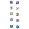 Promo 💯 Giani Bernini Sterling Silver Earring Set, Multicolor Cubic Zirconia Five Stud Earring Set (1 Ct. T.w.) 💯