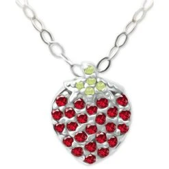 Cheapest ✨ Giani Bernini Lab-Created Ruby (1/4 Ct. T.w.) & Cubic Zirconia Strawberry Pendant Necklace, 16 + 2 Extender, Created For Macy's Gold Over Silver ❤️