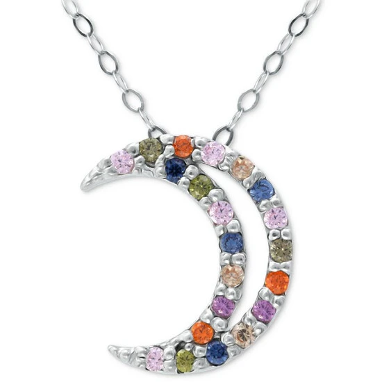 Flash Sale 👏 Giani Bernini Lab-Created Pink Sapphire (1/3 Ct. T.w.) & Cubic Zirconia Crescent Moon Pendant Necklace In Sterling Silver, 16 + 2 Extender, Created For Macy's 👍 1 Flash Sale 👏 Giani Bernini Lab-Created Pink Sapphire (1/3 Ct. T.w.) & Cubic Zirconia Crescent Moon Pendant Necklace In Sterling Silver, 16 + 2 Extender, Created For Macy's 👍