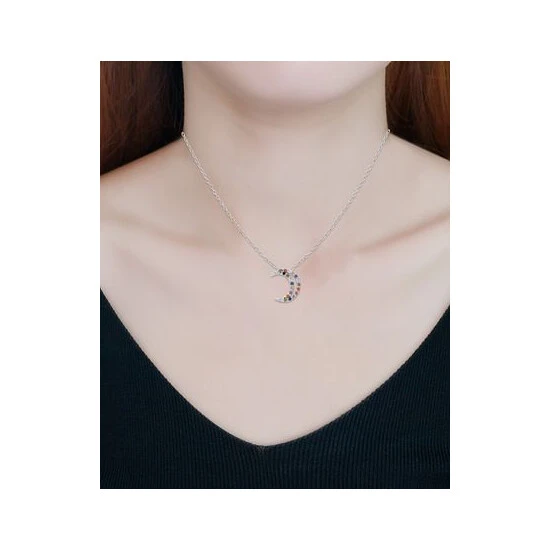 Flash Sale 👏 Giani Bernini Lab-Created Pink Sapphire (1/3 Ct. T.w.) & Cubic Zirconia Crescent Moon Pendant Necklace In Sterling Silver, 16 + 2 Extender, Created For Macy's 👍 2 Flash Sale 👏 Giani Bernini Lab-Created Pink Sapphire (1/3 Ct. T.w.) & Cubic Zirconia Crescent Moon Pendant Necklace In Sterling Silver, 16 + 2 Extender, Created For Macy's 👍 - Image 2