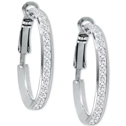 Best deal 😍 Giani Bernini Cubic Zirconia Medium Hoop Earrings, 1, Created For Macy's Sterling Silver ❤️ -Giani Bernini Shop unnamed file 323