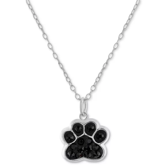 Promo ✔️ Giani Bernini Crystal Pavé Pawprint 18 Pendant Necklace In Sterling Silver, Created For Macy's Black/white ✔️ 2 Promo ✔️ Giani Bernini Crystal Pavé Pawprint 18 Pendant Necklace In Sterling Silver, Created For Macy's Black/white ✔️ - Image 2