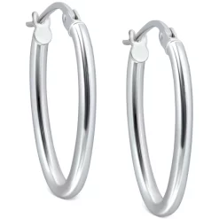 Outlet ⭐ Giani Bernini Polished Oval Small Hoop Earrings, 15mm, Created For Macy's Gold Over Silver 💯 -Giani Bernini Shop unnamed file 340