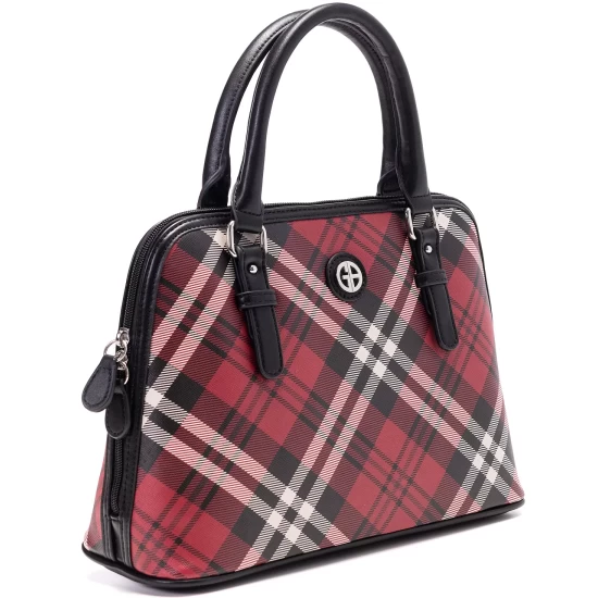 Budget π Giani Bernini Saffiano Plaid Dome Satchel, Created For Macy's Holiday Plaid/silver β 7 Budget π Giani Bernini Saffiano Plaid Dome Satchel, Created For Macy's Holiday Plaid/silver β - Image 7