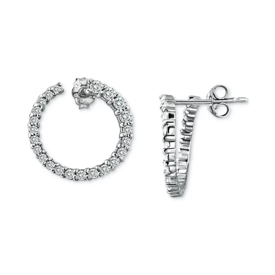 Promo ⭐ Giani Bernini Cubic Zirconia Pavé Spiral Hoop Earrings In Sterling Silver, Created For Macy's 🔔 4 Promo ⭐ Giani Bernini Cubic Zirconia Pavé Spiral Hoop Earrings In Sterling Silver, Created For Macy's 🔔 - Image 4