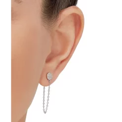 Discount β¨ Giani Bernini Fine Crystal Round Halo Stud Earrings In Sterling Silver, Created For Macy's Aqua β