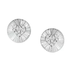 Deals 👍 Giani Bernini Cubic Zirconia Heart Disc Stud Earrings, Created For Macy's Gold Over Silver 🛒 -Giani Bernini Shop unnamed file 448