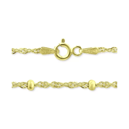 Wholesale ๐ Giani Bernini Beaded Singapore Link Chain Bracelet In 18k Gold-Plated Sterling Silver, Created For Macy's Gold Over Silver โญ 4 Wholesale ๐ Giani Bernini Beaded Singapore Link Chain Bracelet In 18k Gold-Plated Sterling Silver, Created For Macy's Gold Over Silver โญ - Image 4