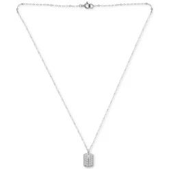 Wholesale 🎁 Giani Bernini Cubic Zirconia Dog Tag 18 Pendant Necklace In Sterling Silver, Created For Macy's ⌛ -Giani Bernini Shop unnamed file 494