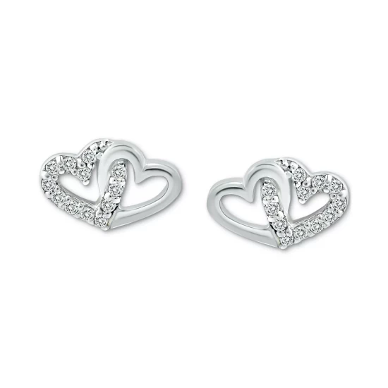 Discount ✨ Giani Bernini Cubic Zirconia Intertwined Hearts Stud Earrings, Created For Macy's White 👏 4 Discount ✨ Giani Bernini Cubic Zirconia Intertwined Hearts Stud Earrings, Created For Macy's White 👏 - Image 4