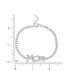 Outlet ❤️ Giani Bernini Cubic Zirconia MOM Curb Link Chain Bracelet In Sterling Silver, Created For Macy's ✔️ -Giani Bernini Shop unnamed file 564