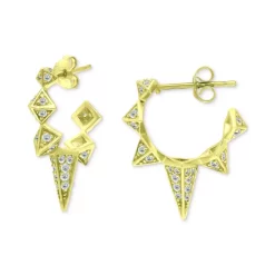 New 😀 Giani Bernini Cubic Zirconia Spike Small Hoop Earrings, Created For Macy's Gold Over Silver 🛒 -Giani Bernini Shop unnamed file 609