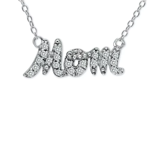 Best Pirce ๐ Giani Bernini Cubic Zirconia Mom Nameplate Necklace In 18k Gold-Plated Sterling Silver, 16 + 2 Extender, Created For Macy's (Also Available In Silver) โค๏ธ 2 Best Pirce ๐ Giani Bernini Cubic Zirconia Mom Nameplate Necklace In 18k Gold-Plated Sterling Silver, 16 + 2 Extender, Created For Macy's (Also Available In Silver) โค๏ธ - Image 2