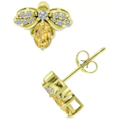 Flash Sale 👏 Giani Bernini Cubic Zirconia Bee Stud Earrings In 18k Gold-Plated Sterling Silver, Created For Macy's Gold Over Silver ❤️ -Giani Bernini Shop unnamed file 742