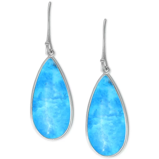 Discount ⭐ Giani Bernini Onyx Teardrop Bezel Drop Earrings In Sterling Silver (Also In Blue Howlite & Sodalite), Created For Macy's 🛒 4 Discount ⭐ Giani Bernini Onyx Teardrop Bezel Drop Earrings In Sterling Silver (Also In Blue Howlite & Sodalite), Created For Macy's 🛒 - Image 4